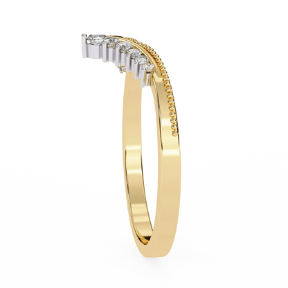 Vikki – Milgrain-Accented Shaped Diamond Band