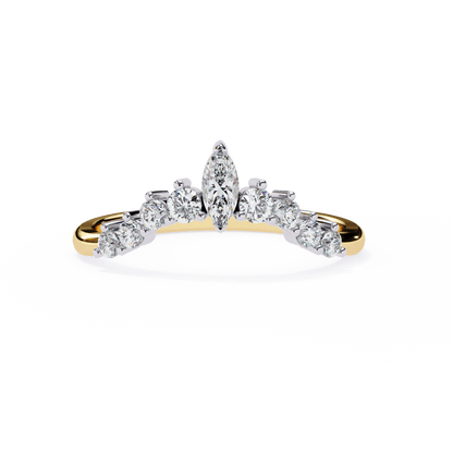 Sapphira – Marquise and Round Diamond Shaped Band
