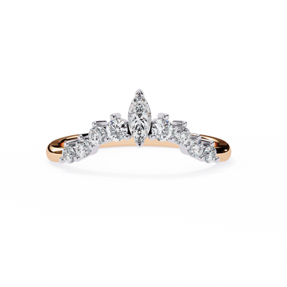 Sapphira – Marquise and Round Diamond Shaped Band
