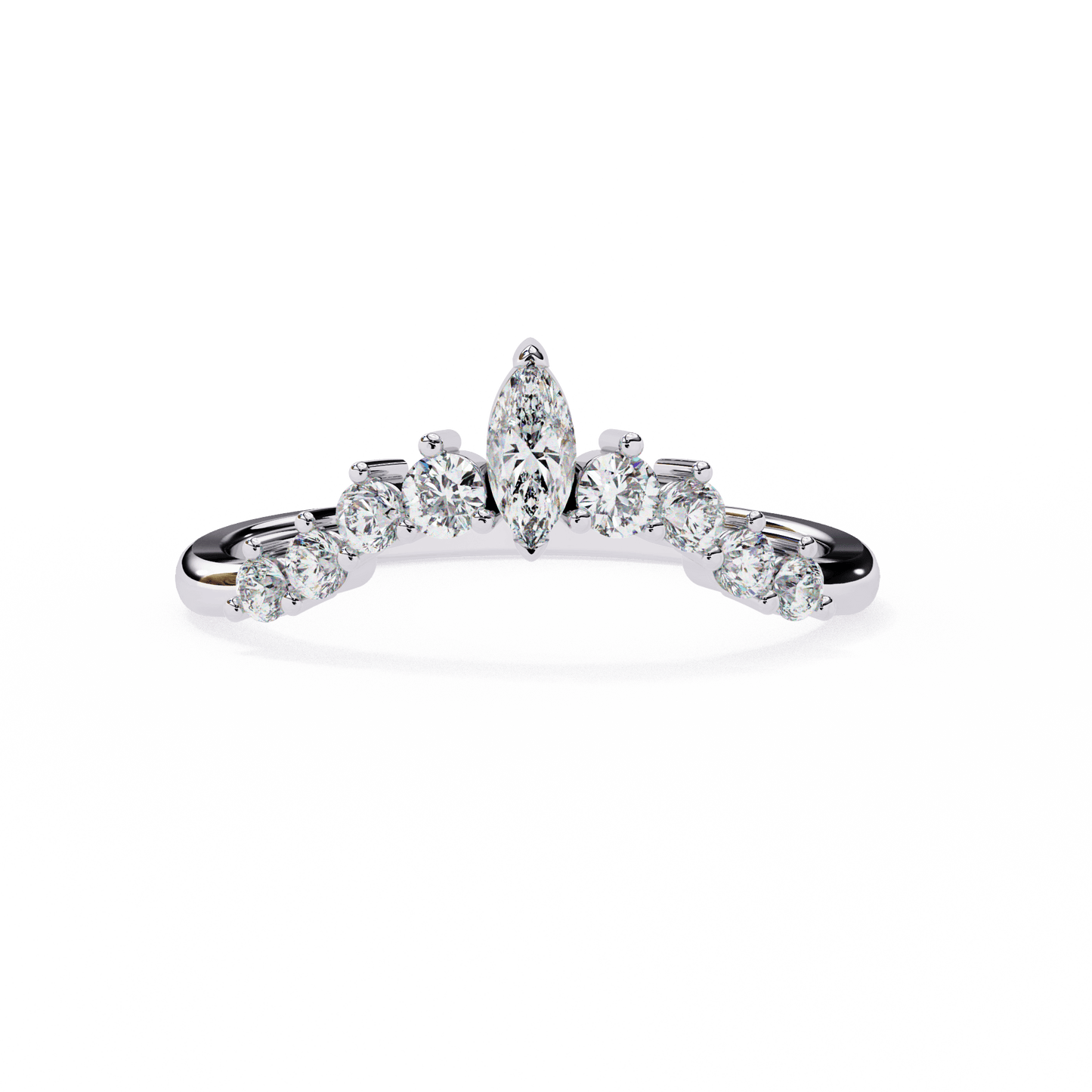 Sapphira – Marquise and Round Diamond Shaped Band