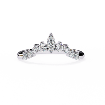 Sapphira – Marquise and Round Diamond Shaped Band
