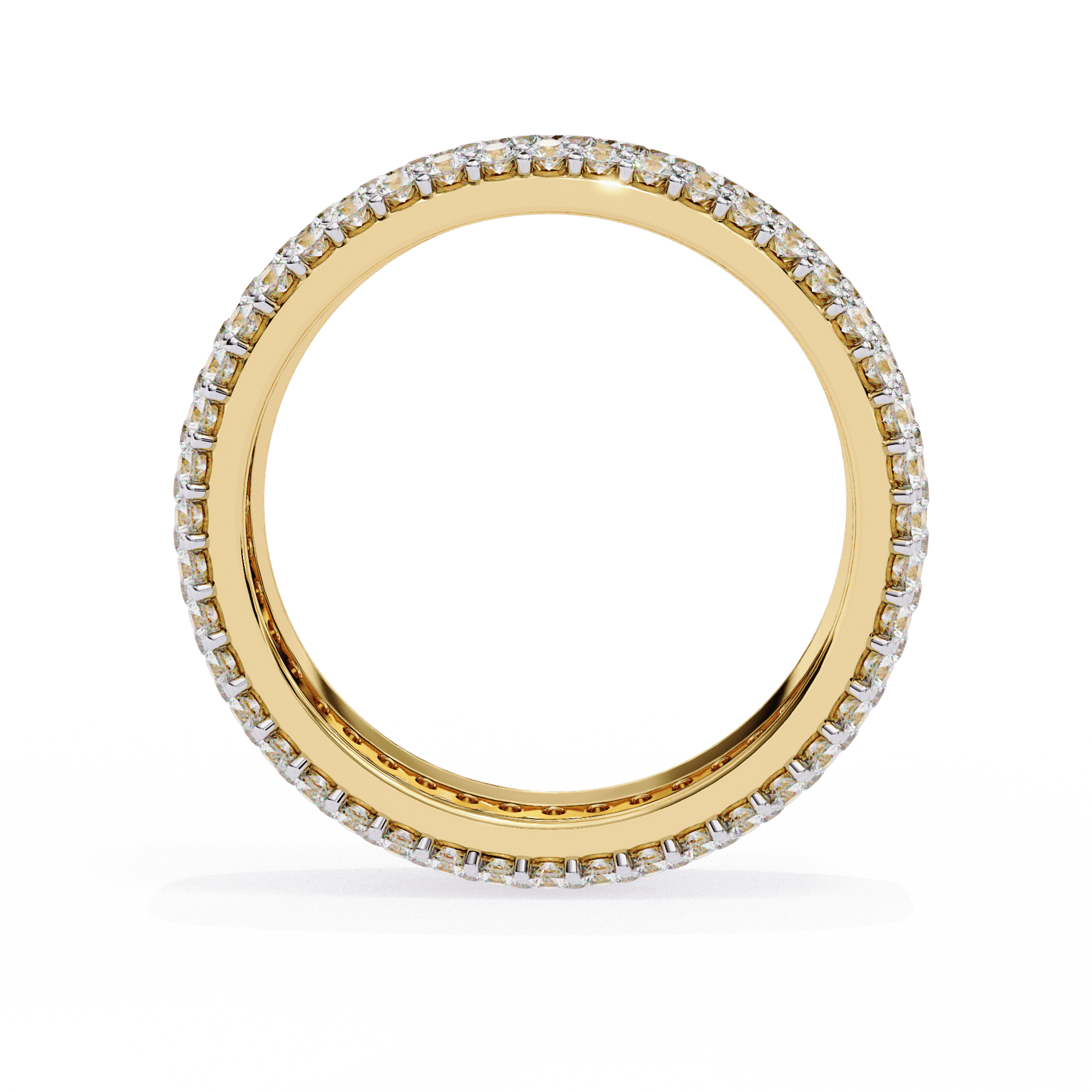Tasha The Grand Pavé diamond ring by Carat House Dubai featuring a large central diamond surrounded by smaller pavé-set diamonds.