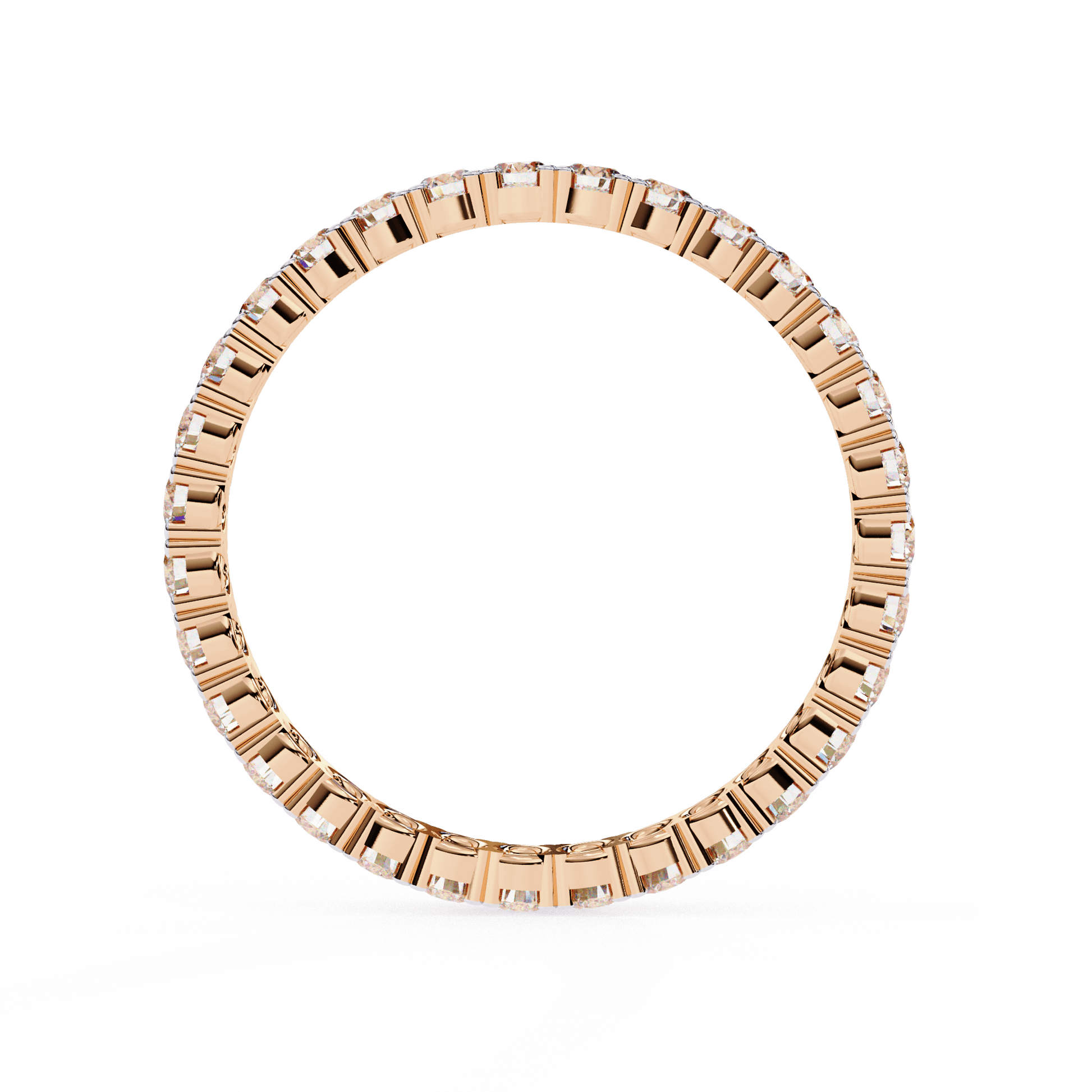Carat House Dubai Colette round diamond full eternity band with sparkling diamonds in a sleek gold setting.