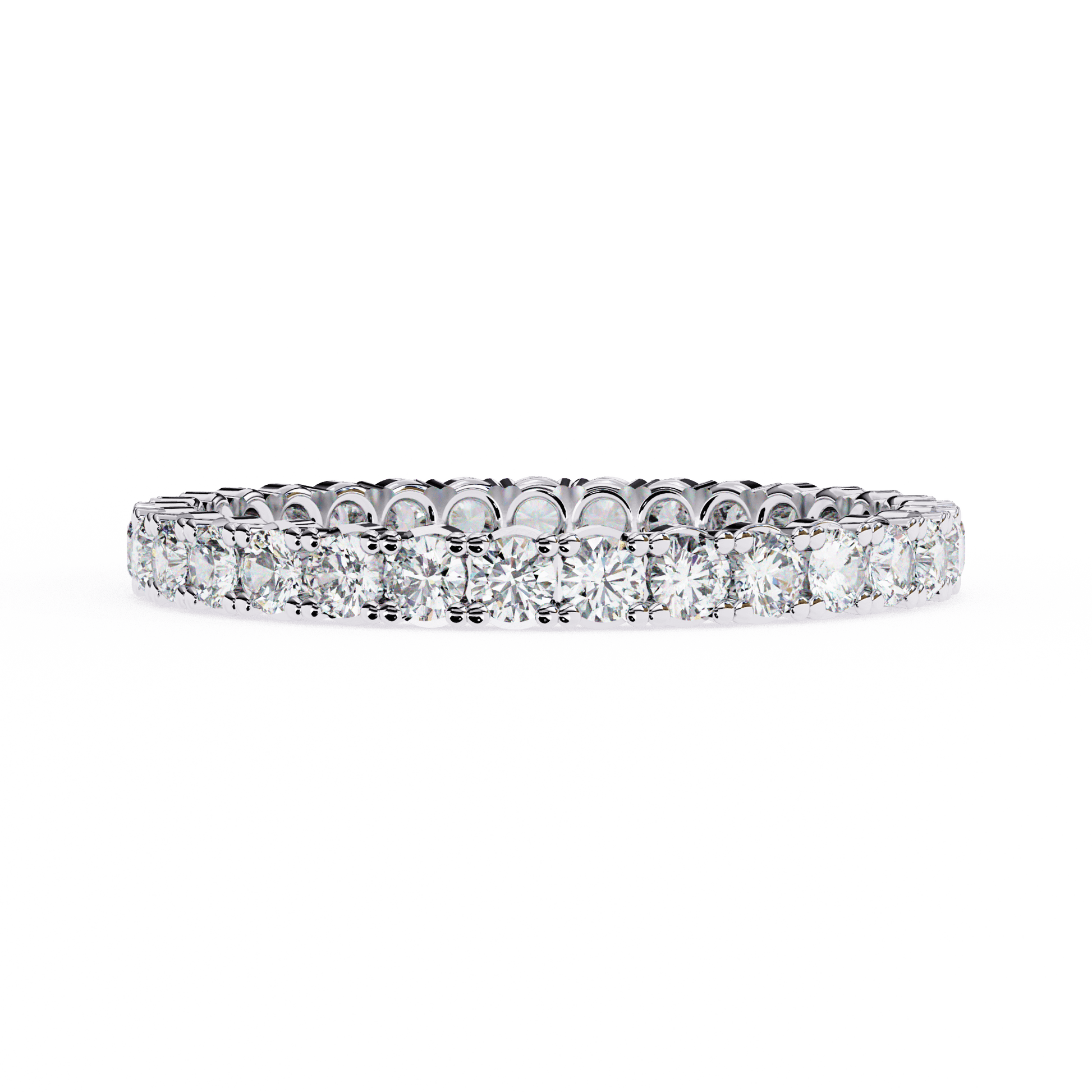 Colette – Round Diamond Full Eternity Band — women's diamond wedding ring — lab grown diamond and natural diamond — 18k white gold and platinum — Carat House