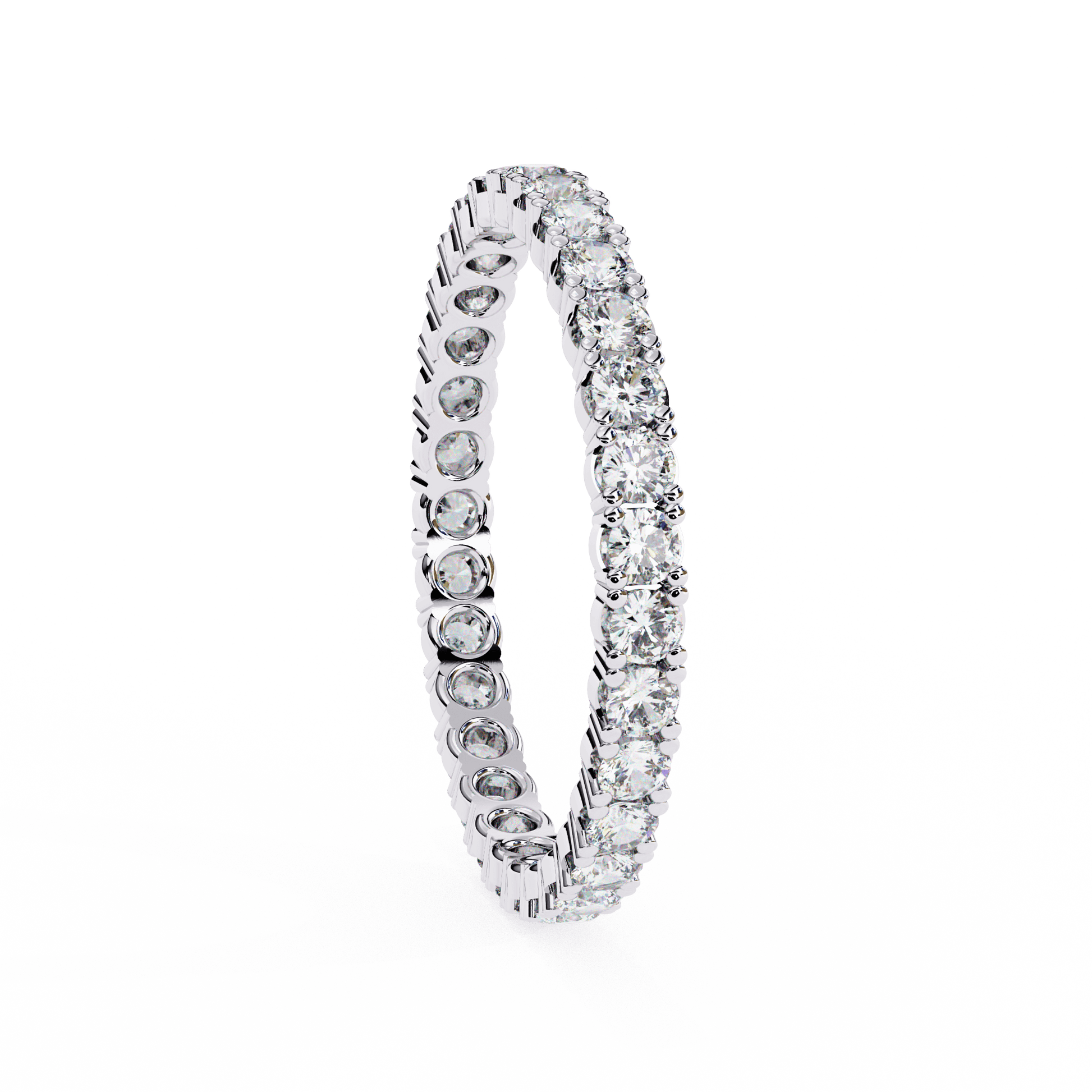 Carat House Dubai Colette round diamond full eternity band with sparkling diamonds on a sleek gold band.