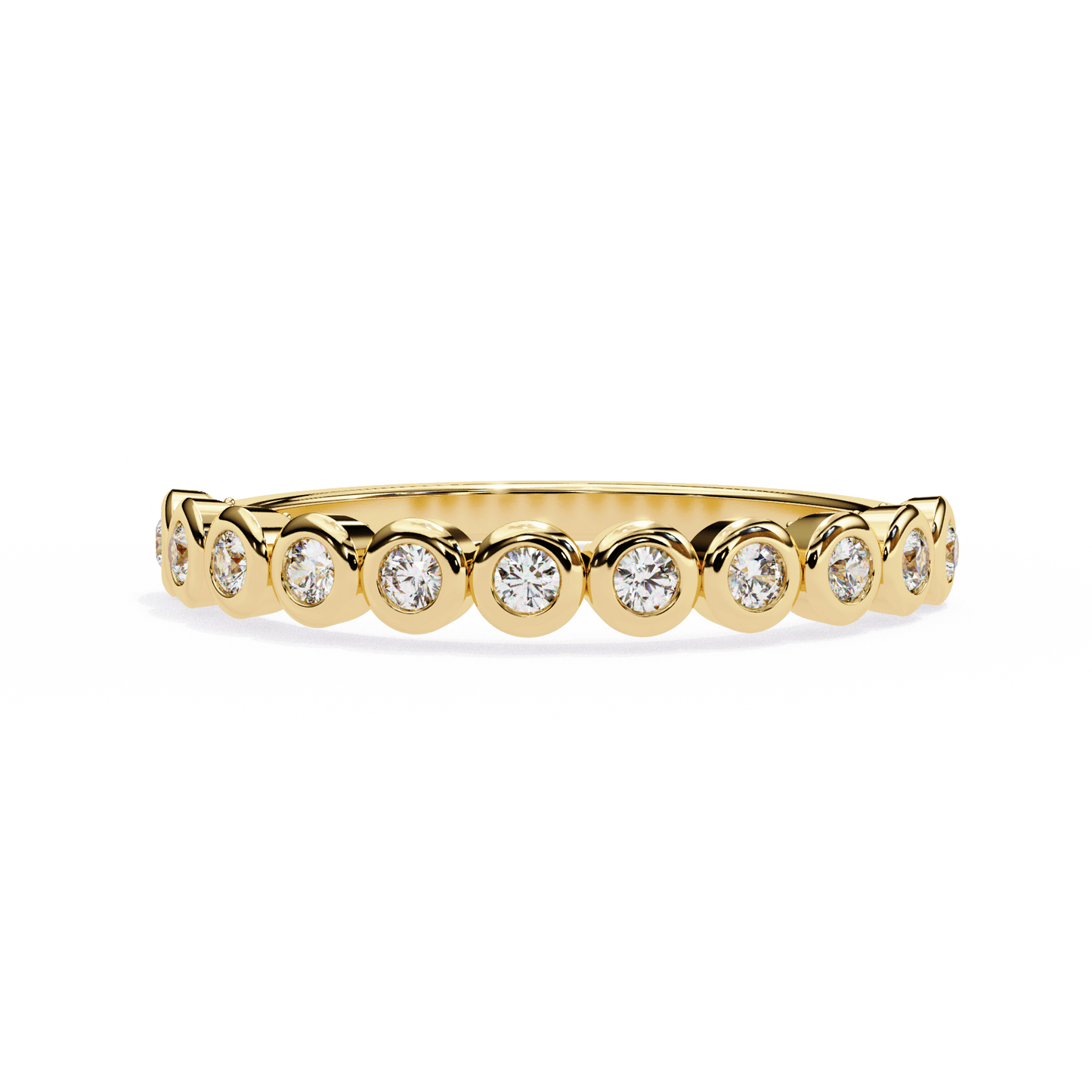 Maura – Bezel-Set Round Diamond Band