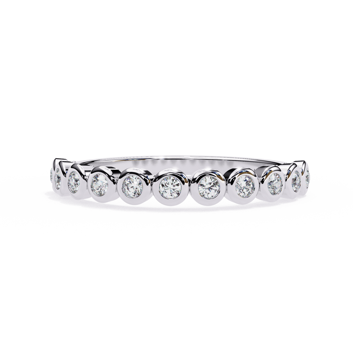 Maura – Bezel-Set Round Diamond Band