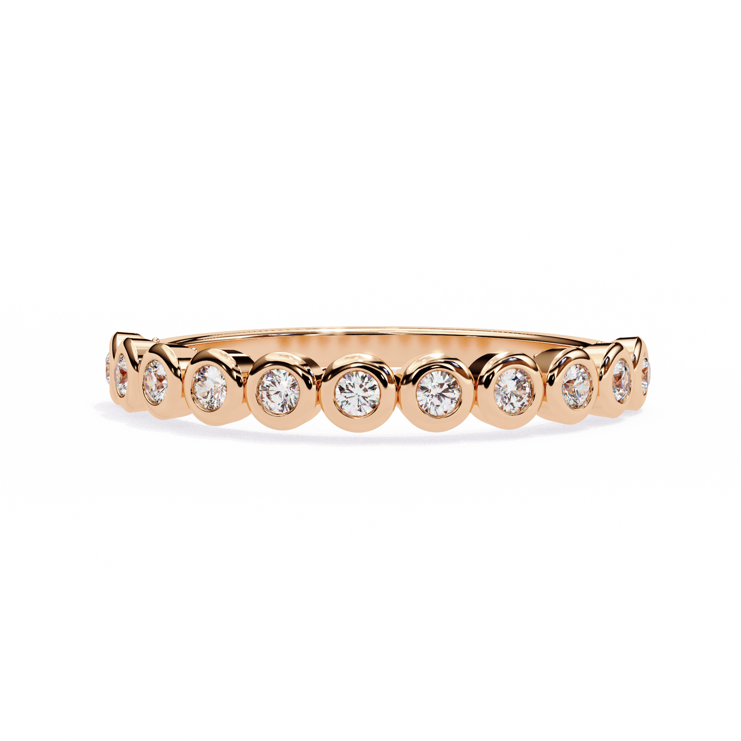 Maura – Bezel-Set Round Diamond Band