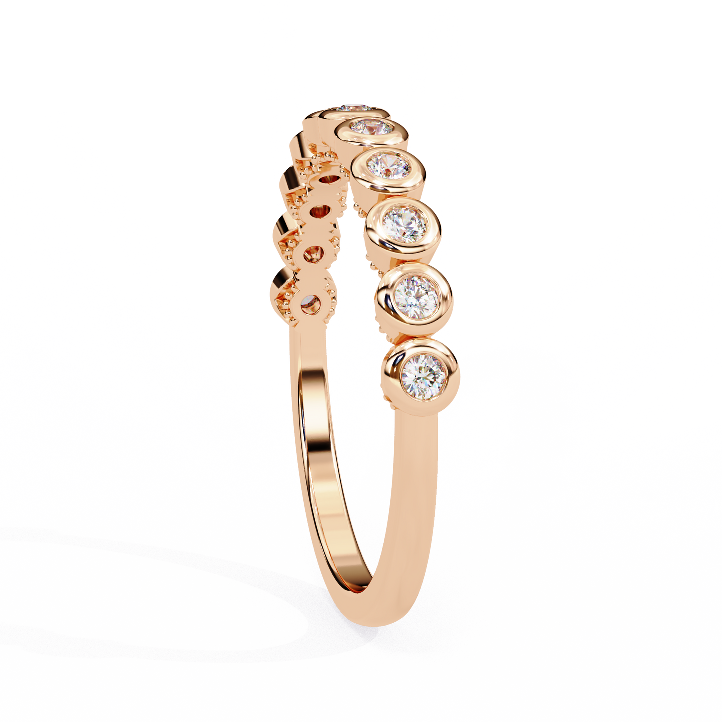Maura – Bezel-Set Round Diamond Band