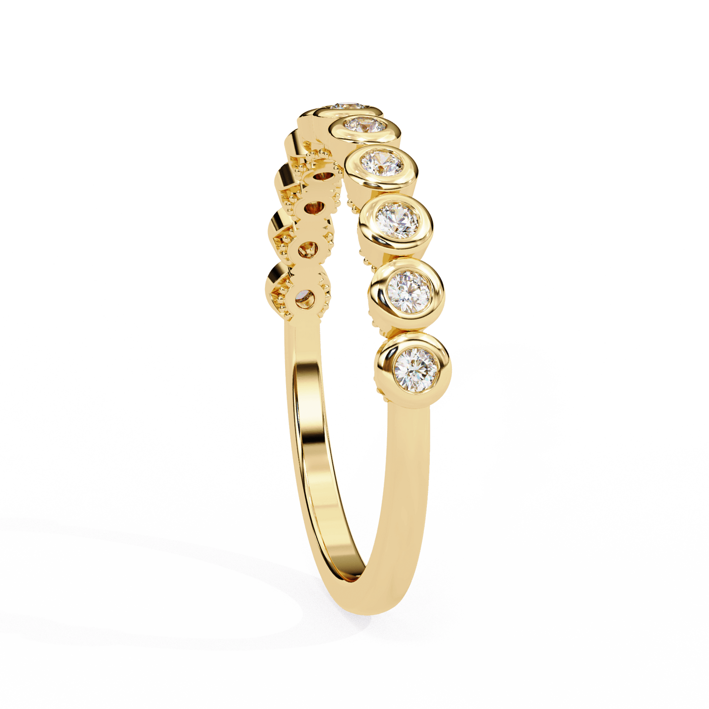 Maura – Bezel-Set Round Diamond Band
