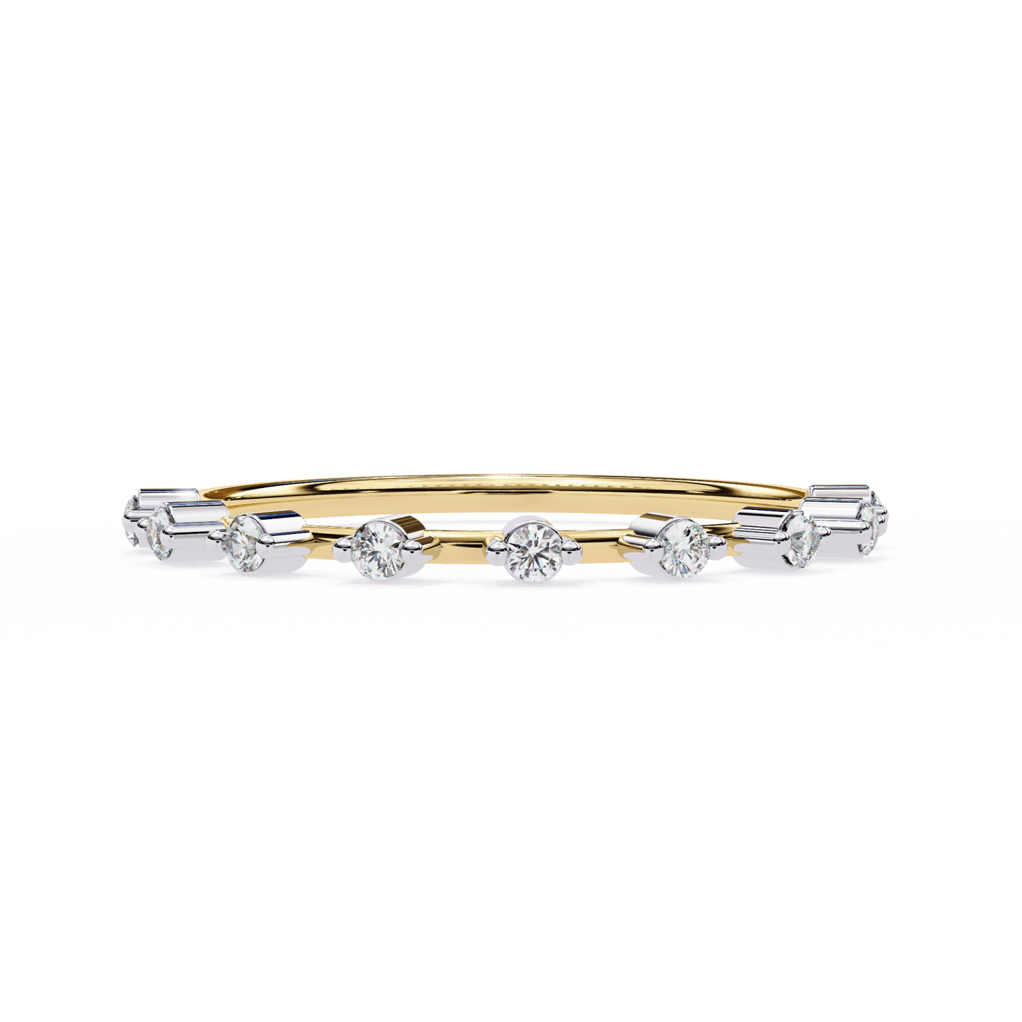 Jasmine – Dainty Two-Prong Diamond Band