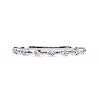 Jasmine – Dainty Two-Prong Diamond Band