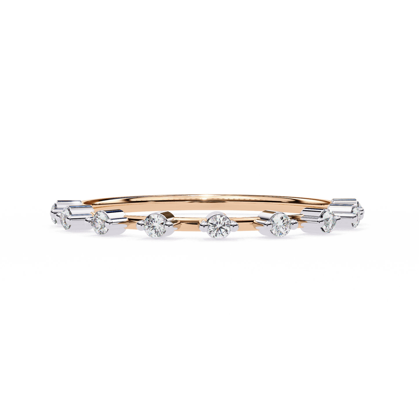 Jasmine – Dainty Two-Prong Diamond Band