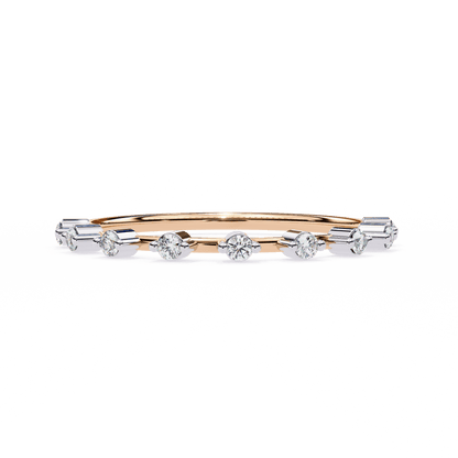 Jasmine – Dainty Two-Prong Diamond Band