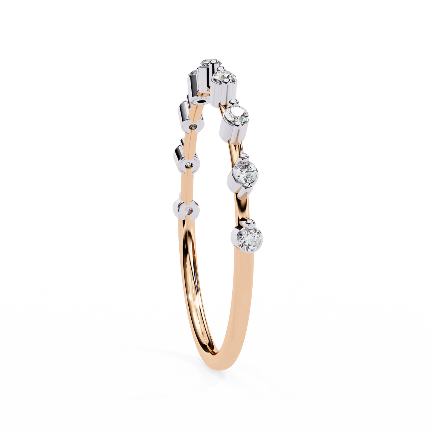 Jasmine – Dainty Two-Prong Diamond Band