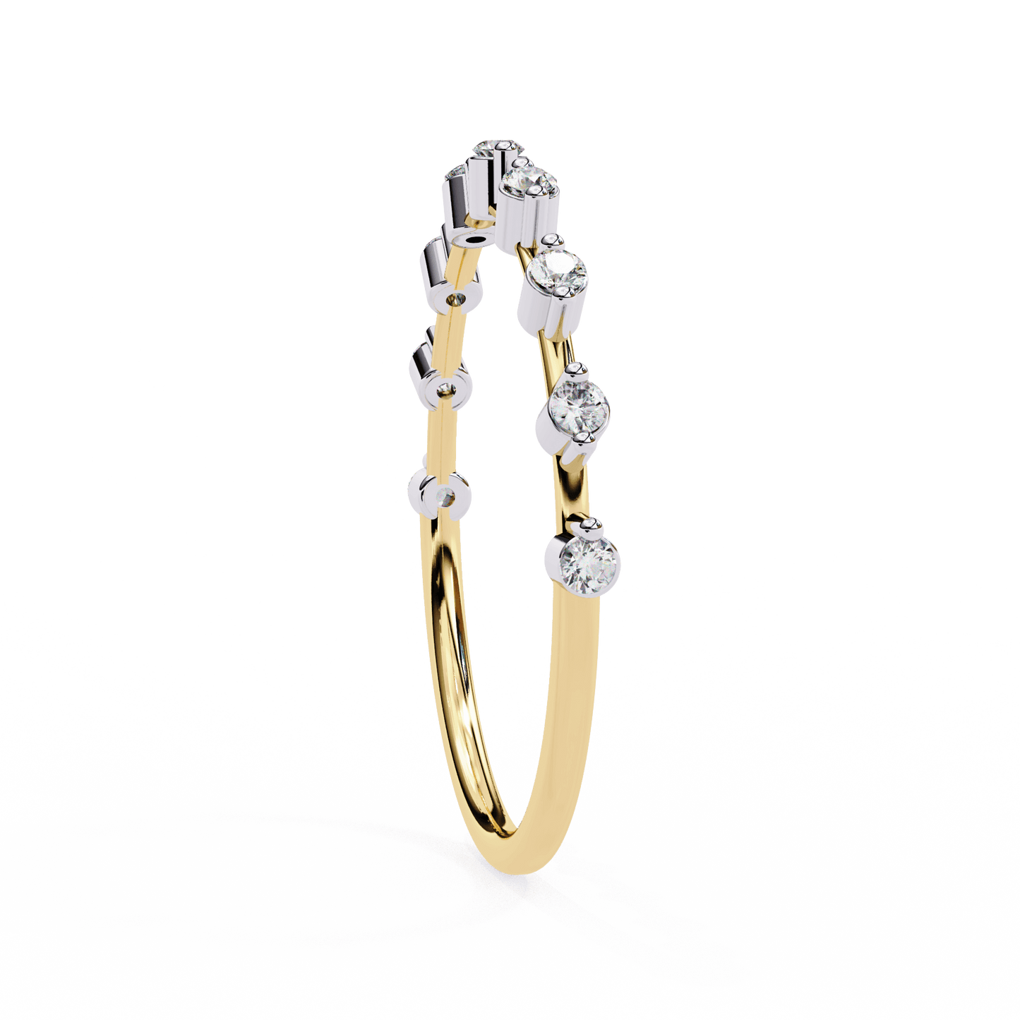 Jasmine – Dainty Two-Prong Diamond Band