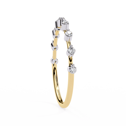 Jasmine – Dainty Two-Prong Diamond Band