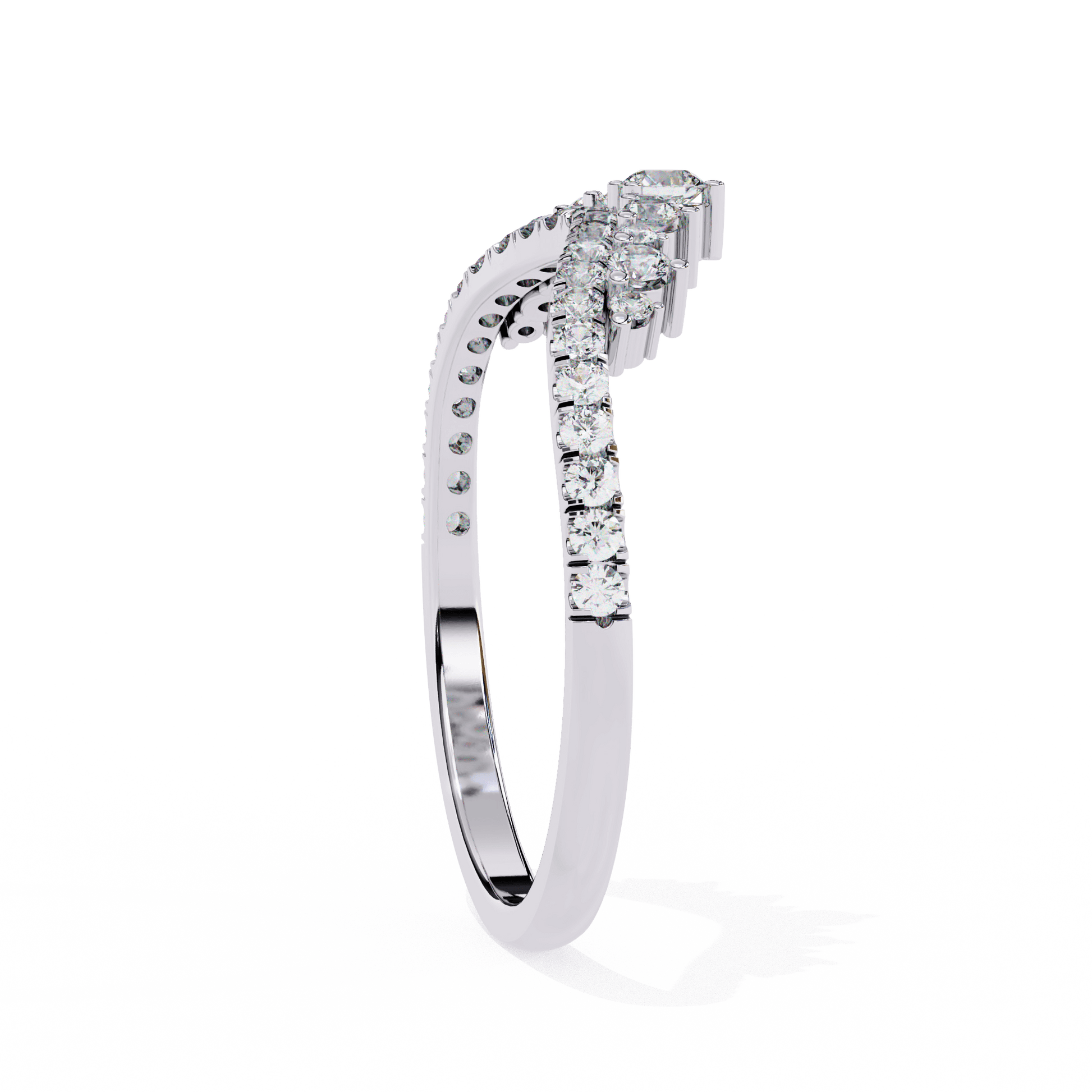 Genevieve shaped diamond tiara band by Carat House Dubai featuring elegant diamond accents and intricate design.