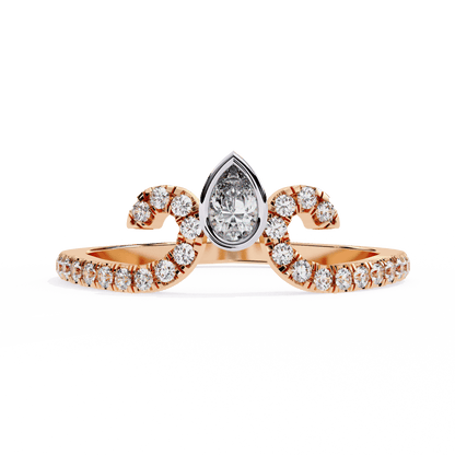 Alani- Shaped Band with Pear-Cut Detail