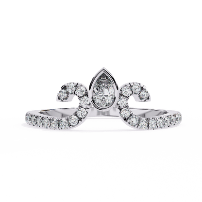 Alani- Shaped Band with Pear-Cut Detail