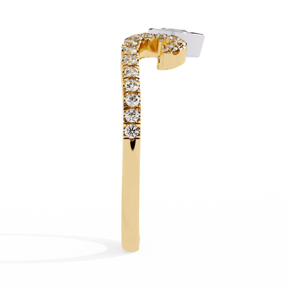 Alani- Shaped Band with Pear-Cut Detail