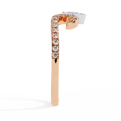 Alani- Shaped Band with Pear-Cut Detail