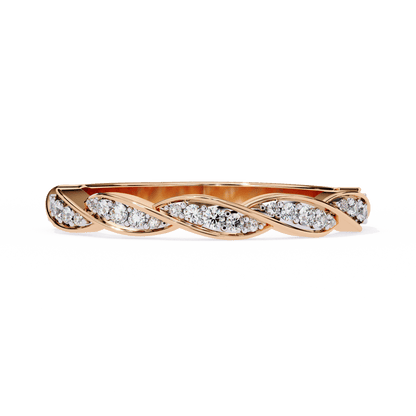 Elsa – 3/4 Twisted Diamond Band