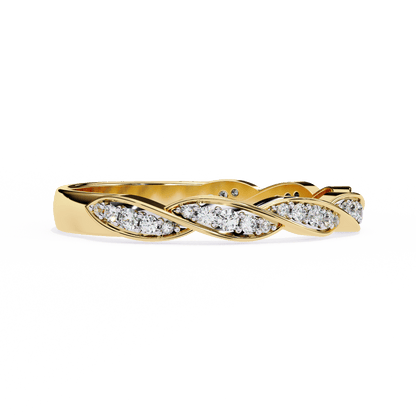 Elsa – 3/4 Twisted Diamond Band