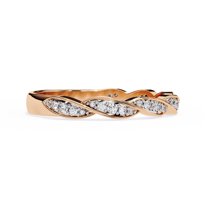 Elsa – 3/4 Twisted Diamond Band