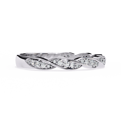 Elsa – 3/4 Twisted Diamond Band