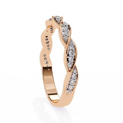 Elsa – 3/4 Twisted Diamond Band