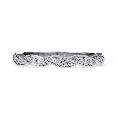 Elsa – 3/4 Twisted Diamond Band