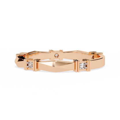 Marcella – Structured Band with Diamond Accents