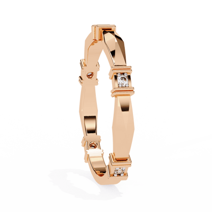 Marcella – Structured Band with Diamond Accents