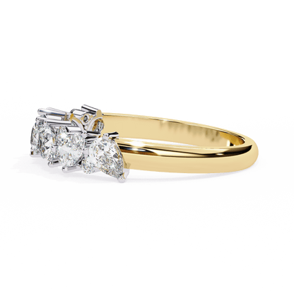 Freya- Pear and Round Cluster Ring