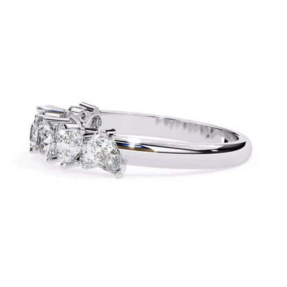 Freya- Pear and Round Cluster Ring