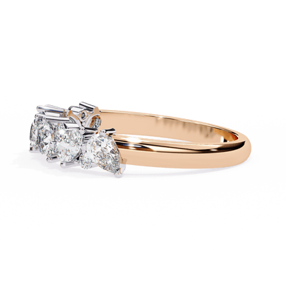 Freya- Pear and Round Cluster Ring
