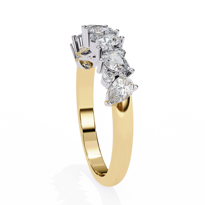 Freya- Pear and Round Cluster Ring