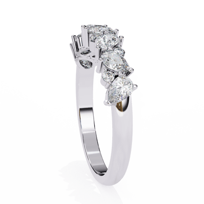 Freya- Pear and Round Cluster Ring