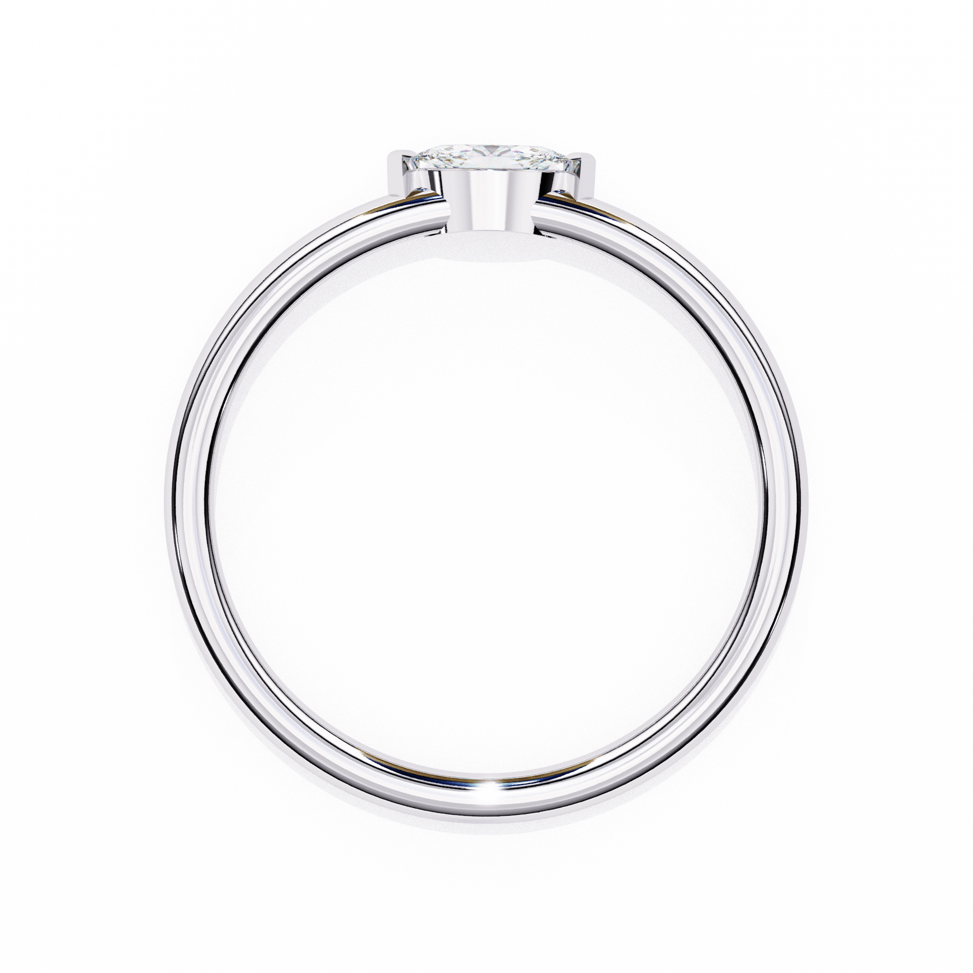 Marquise solitaire ring by Carat House Dubai featuring a central marquise-cut diamond set in a sleek band.