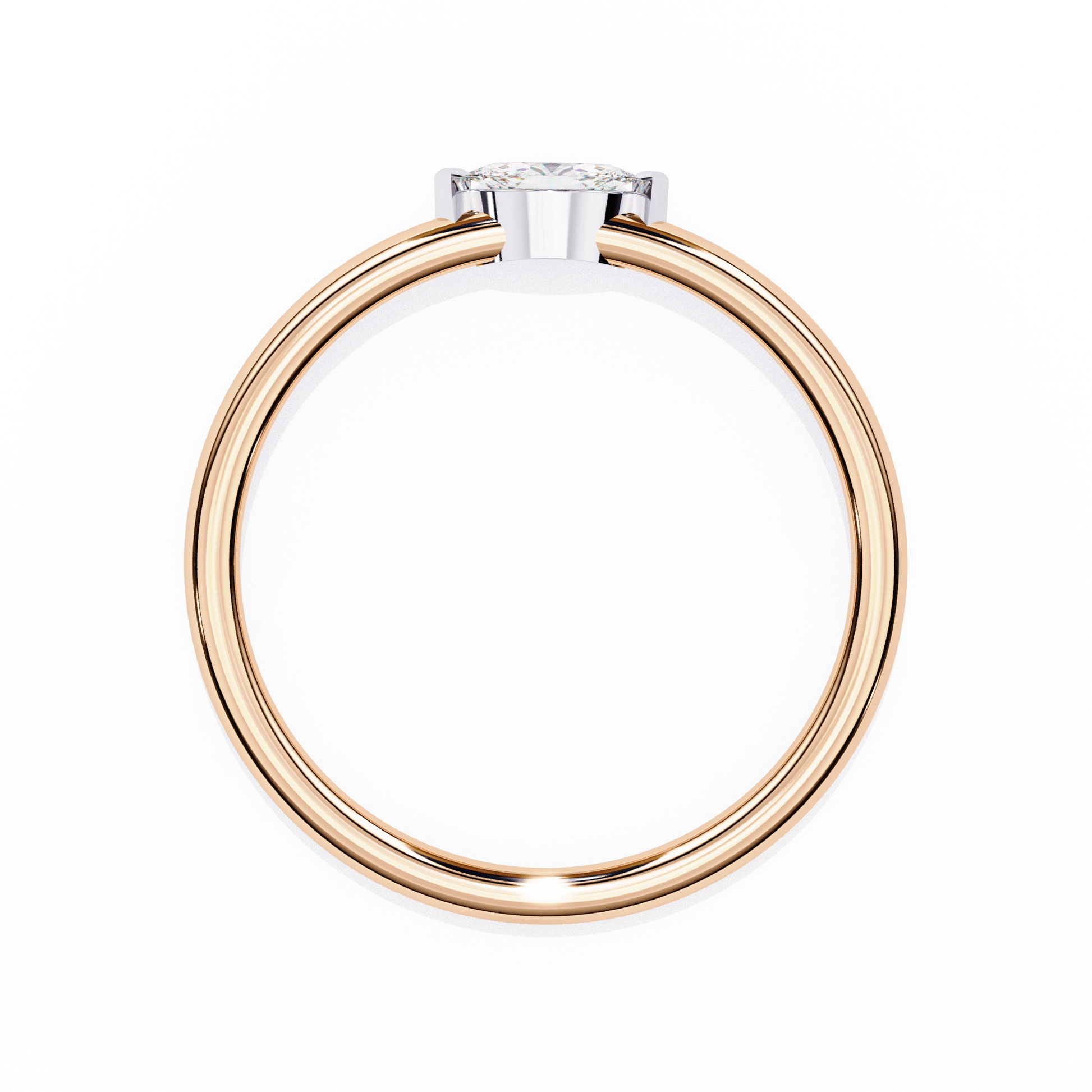 Marquise solitaire ring by Carat House Dubai featuring a single sparkling gemstone set in a sleek band.