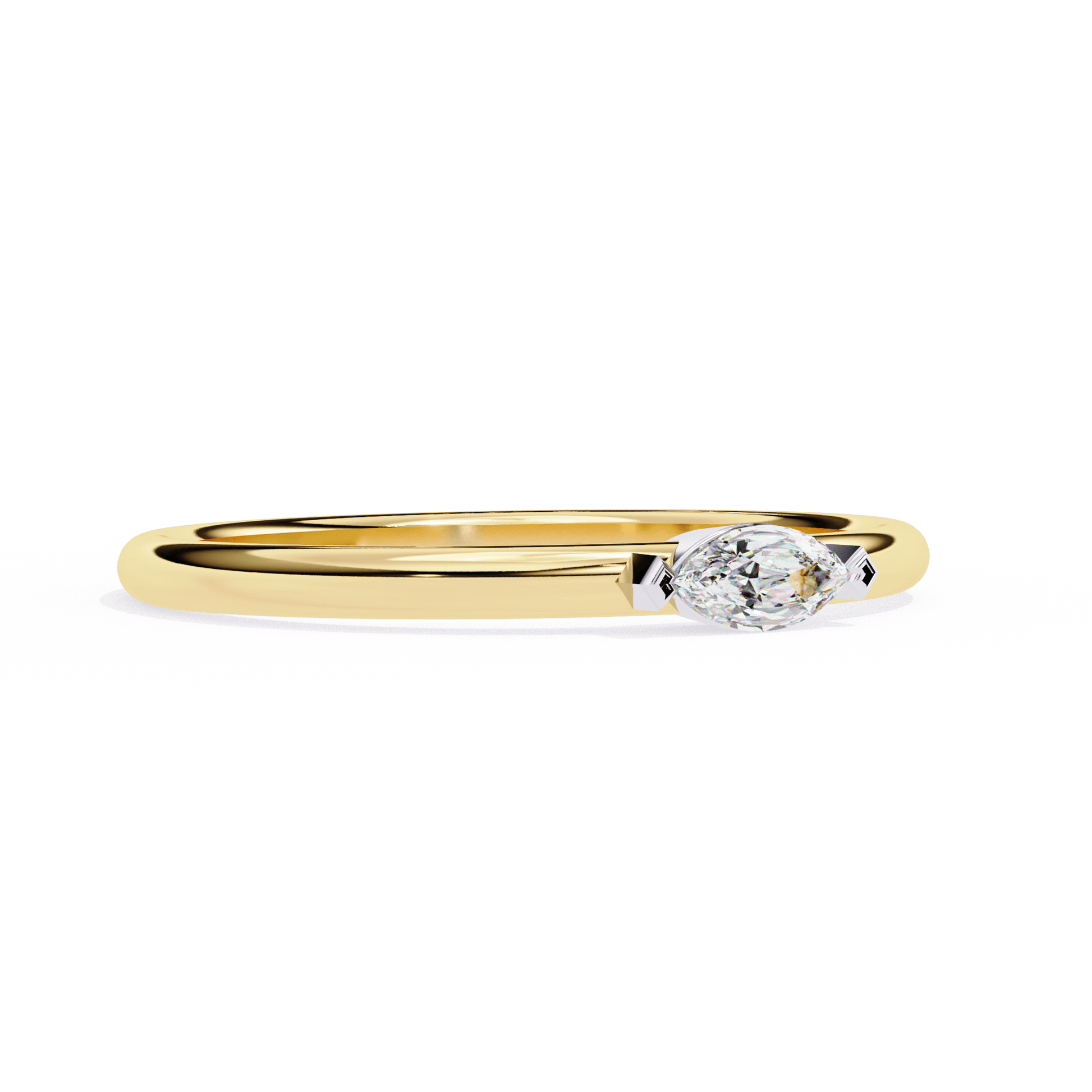Marquise solitaire ring from Carat House Dubai featuring a sparkling central gemstone and elegant band design.