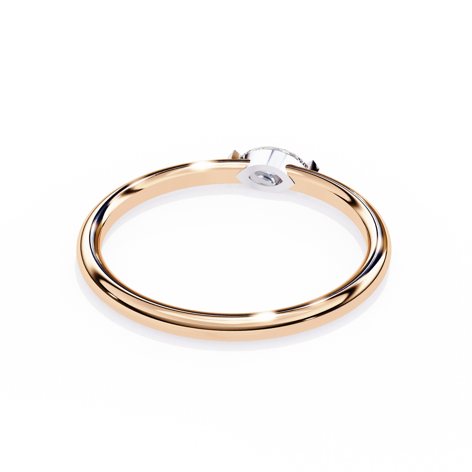 Marquise solitaire ring from Carat House Dubai featuring a sparkling central gemstone set in a sleek band.