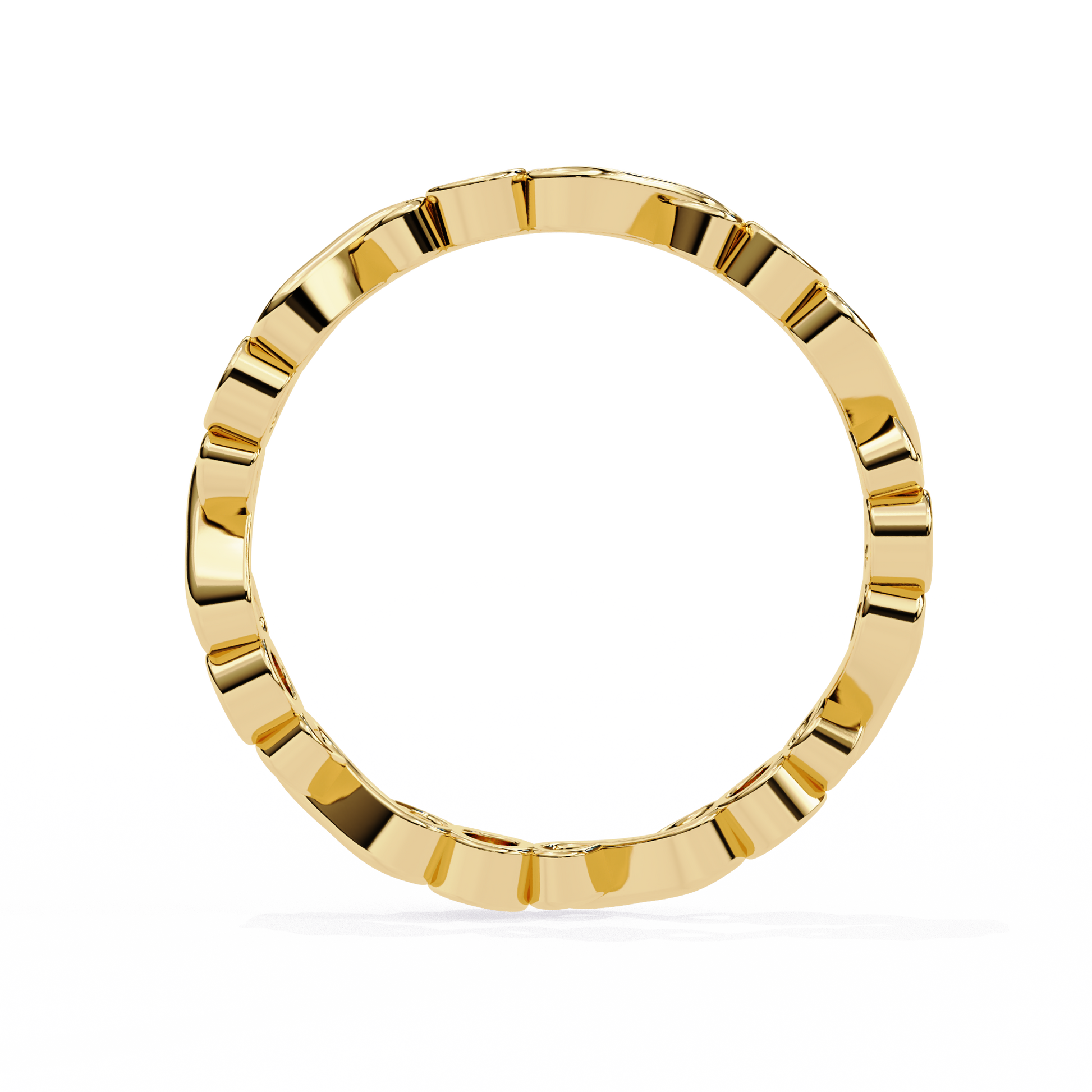 Marise The Infinite Grace Band by Carat House Dubai, elegant gold ring with infinity design, displayed on a white background.