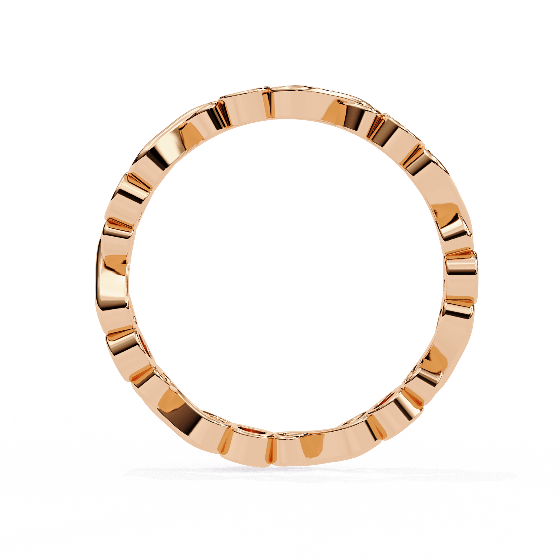 Marise Infinite Grace Band by Carat House Dubai, elegant gold ring with infinity design, shown on a white background.