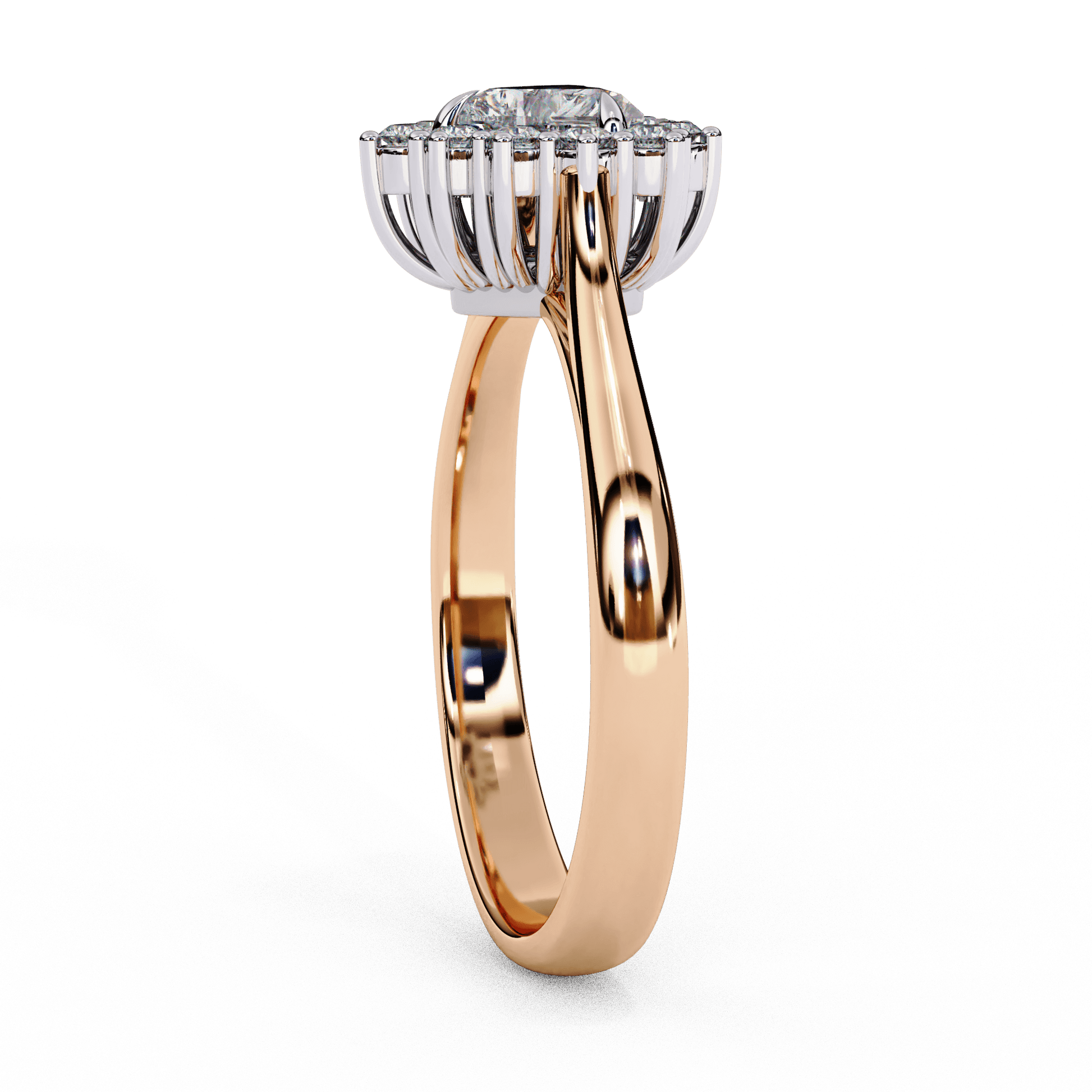 Cara — Heart cut lab grown and natural diamond engagement ring — vintage cathedral, halo — Carat House