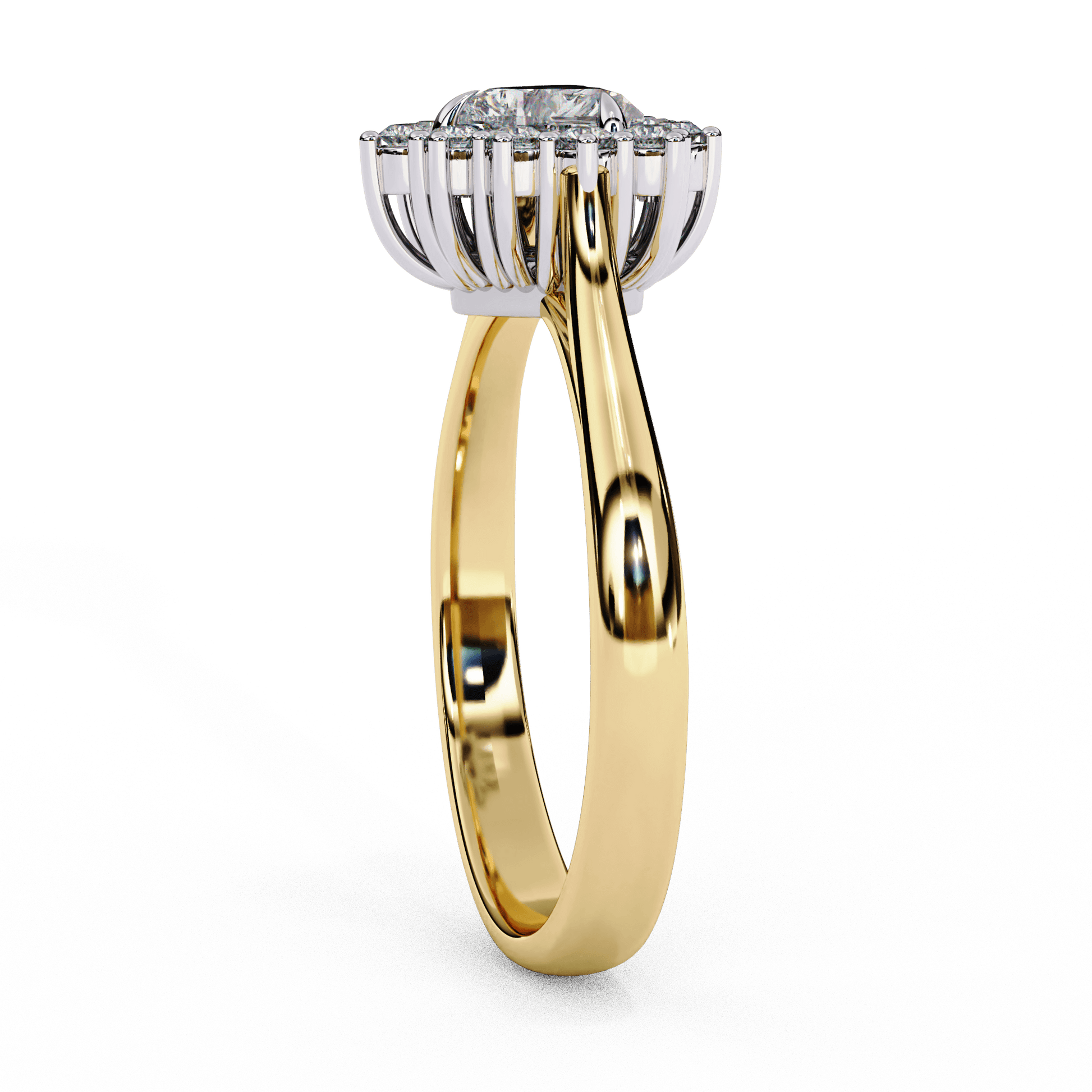 Cara — Heart cut lab grown and natural diamond engagement ring — vintage cathedral, halo — Carat House