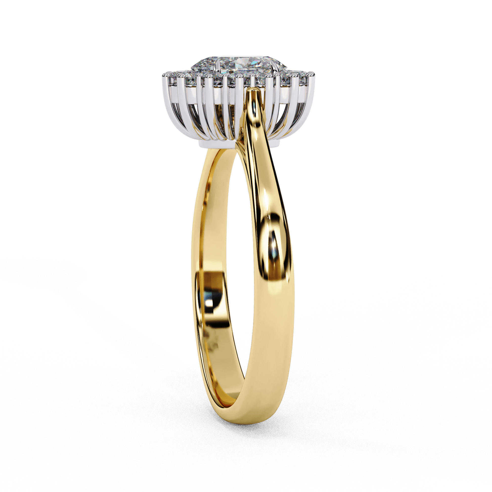 Amor — Oval cut lab grown and natural diamond engagement ring — halo, vintage cathedral — Carat House