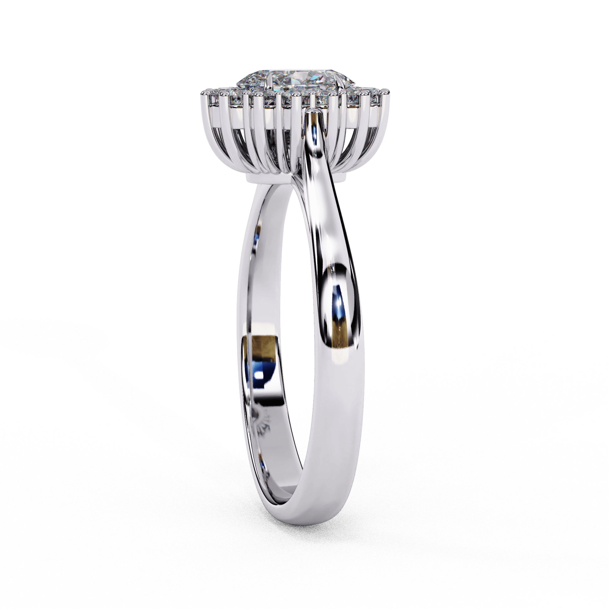 Amor — Oval cut lab grown and natural diamond engagement ring — halo, vintage cathedral — Carat House