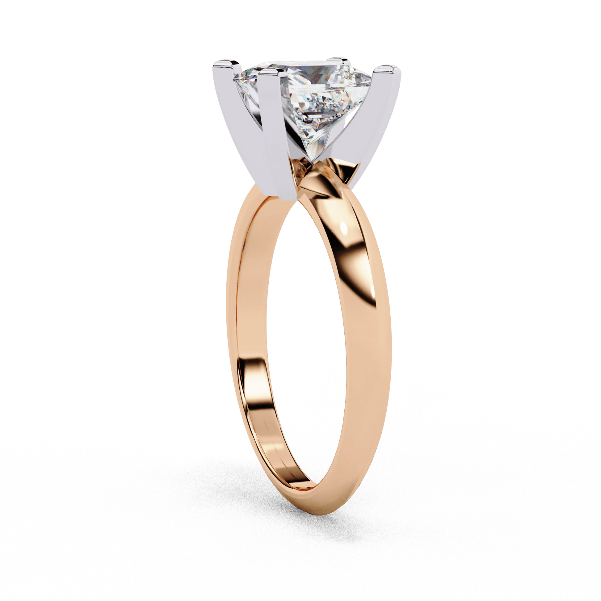 Noelle — Princess cut lab grown and natural diamond engagement ring — solitaire — Carat House